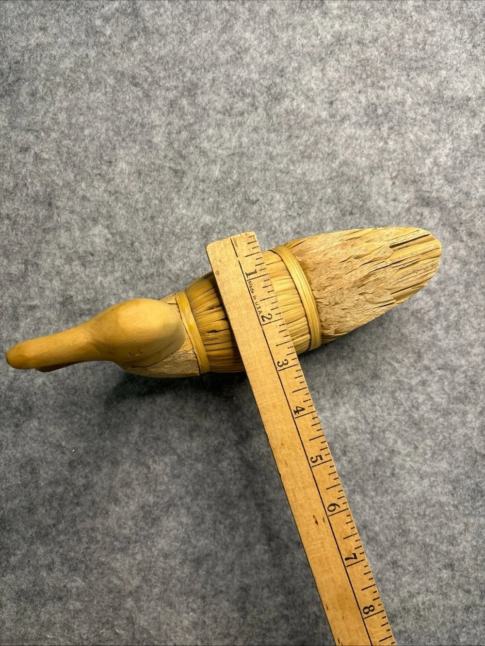 Handcrafted Wooden Duck Figurine - Natural Wood Color